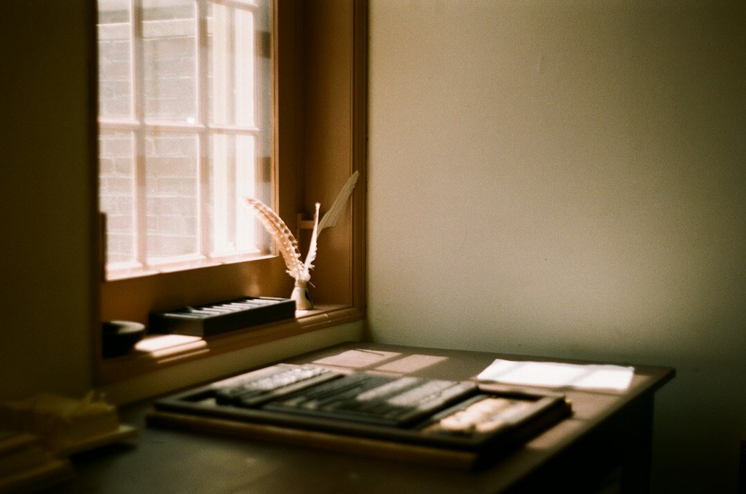 Desk with legal documents and pen